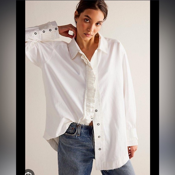 Free People Tops - Free People We The Free | Night Moves Button Down Shirt